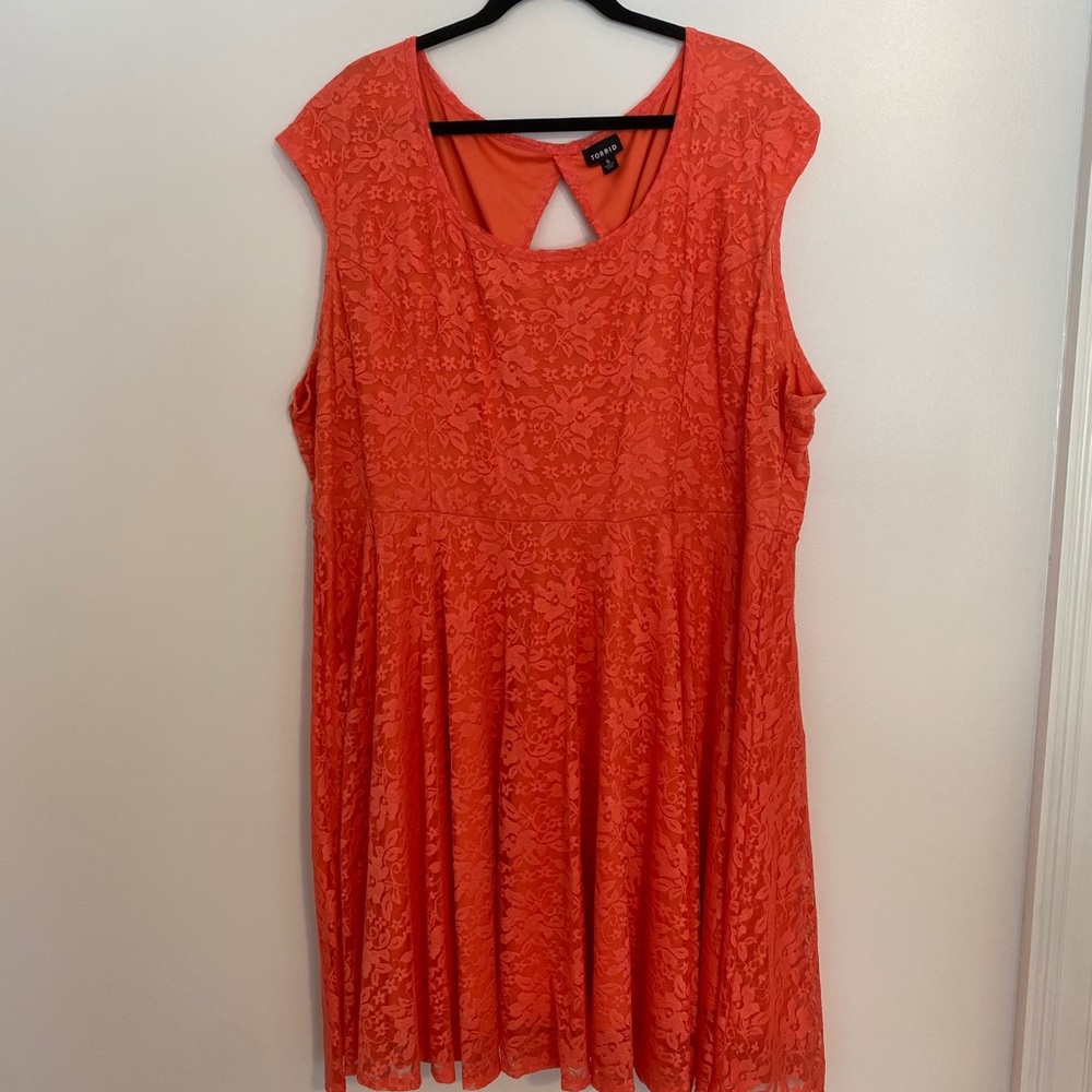 Torrid Coral Lace Dress